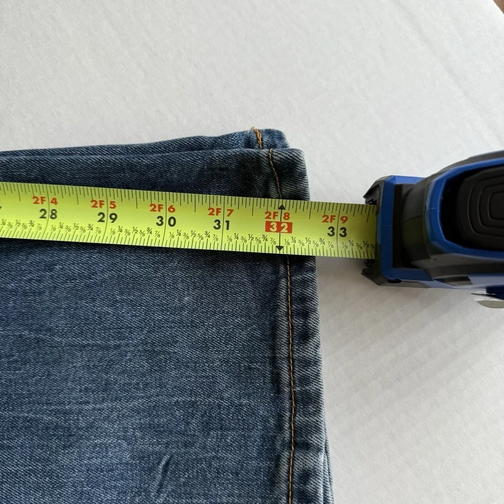 Levi's‎ 514 Jeans Mens 34X32 Blue Cotton Denim Straight Dark Indigo Wash Red Tab